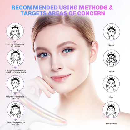 LED Neck Face Beauty Device Facial Massager